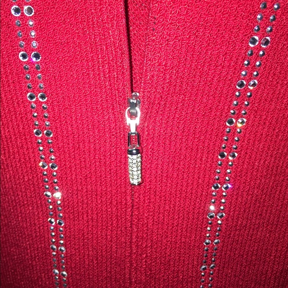 St. John Evening Kint Crystal Stones on Jacket - Picture 6 of 9